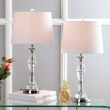 Reid 25.5" Crystal LED Table Lamp - JONATHAN Y